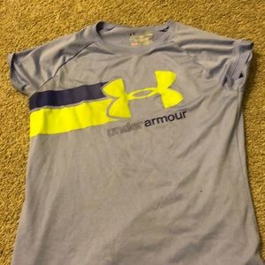 Purple underarmor tee shirt